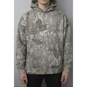 Fleece Factory‎ Brown Tan Camouflage Hoodie Mens Streetwear Gorpcore XL NWT